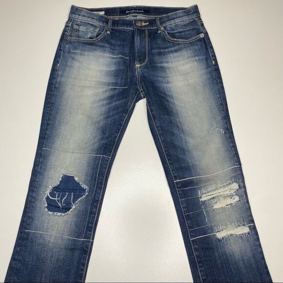 Driftwood | Jody Distressed Patched Straight Leg Jeans - Picture 3 of 6